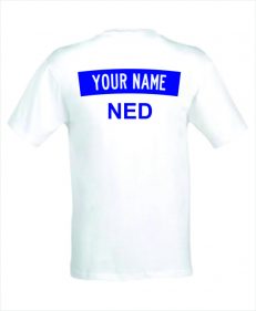 T-shirt met jouw naam als rugembleem Nederland